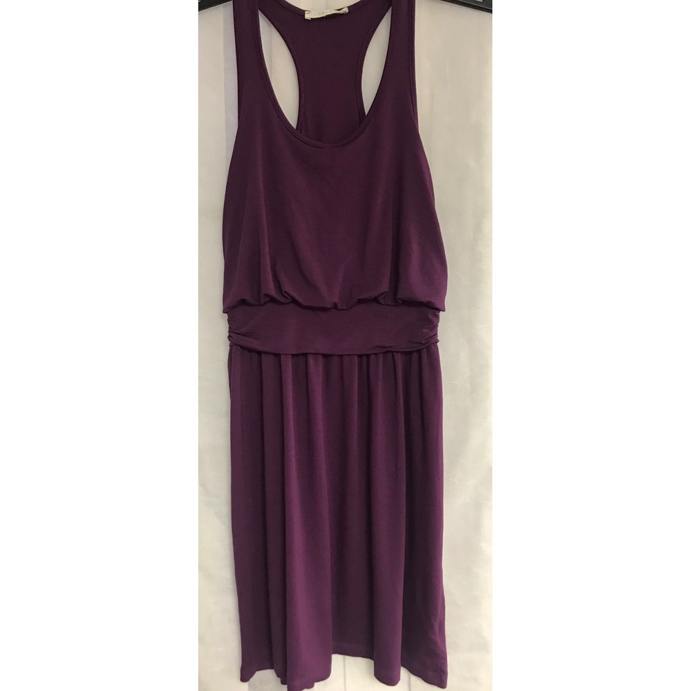 Lush Purple Racerback Blouson Knit Mini Dress DR91393-01063 Womens Small